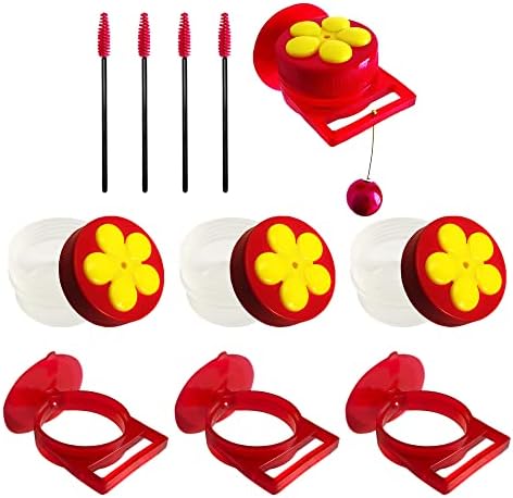 Naomo Handheld Hummingbird Feeders, Hand Feeders Suction Cup with Perches for Outdoors, Multifunctional Kit Includes Cleaning Brush (4 Pack)