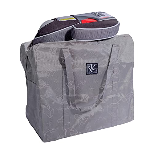 J.L. Childress Go-Go Travel Bag for Kids Backless Booster Seat - Compact Carrier for Airplane & Air Travel, For Toddler Backless Booster Car Seats, Fits Compact Strollers like GB Pocket - Deluxe, Grey