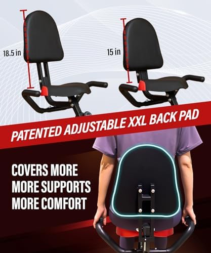 3-IN-1 Exercise Bike with Luminous Digits Display | Folding Stationary Bikes for Home Seniors | Compact Workout Bike with Fully Support Backrest