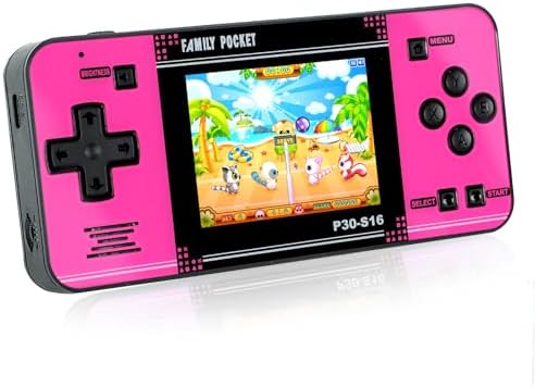 Handheld Game for Kids -Preloaded 220 Retro Video Games, Portable Gaming Player with Rechargeable Battery 3.0" LCD Screen, Mini Arcade Electronic Toy Gifts for Boys Girls (Blue)