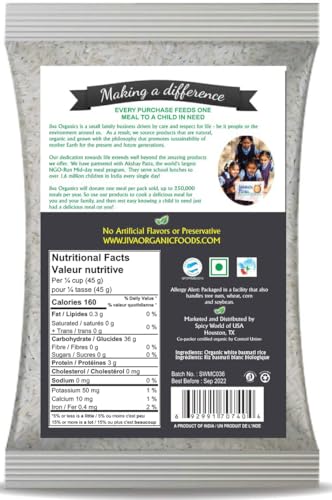 Organic Basmati Rice 4 LB Bag - Pure, Extra Long, Premium Quality from India - By Jiva Organics