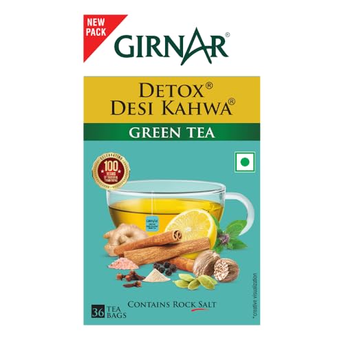 Girnar Detox Green Tea, (36 Teabags)