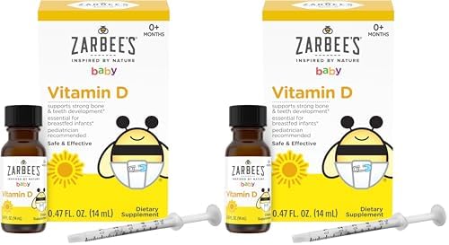 Zarbee's Baby Vitamin D Drops, 400 IU per Drop, with Dropper, 0.47 fl oz