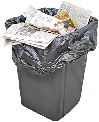 FixtureDisplays® 26 Gallon Square Grey Trash Can Black Garbage Waste Bin Container Heavy Duty Receptacle 19.3x19.3x26" 15052