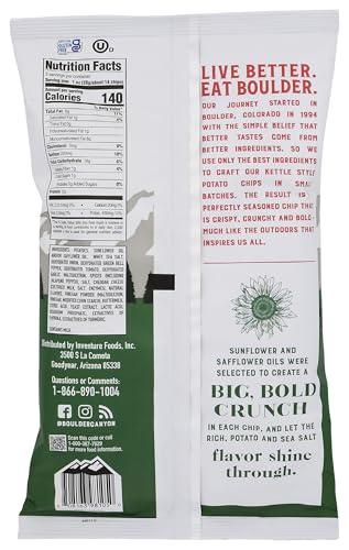 Boulder Canyon Jalapeno Cheddar Kettle Cooked Potato Chips, 5 oz