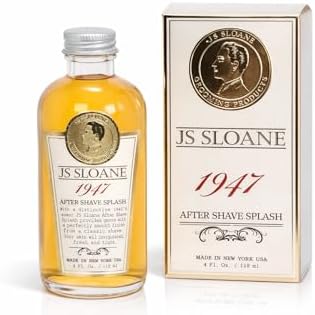 JS Sloane 1947 After Shave Splash for Men – Classic Barbershop Aftershave, Refreshing & Toning Post Shave, Signature Masculine Scent, 4 oz