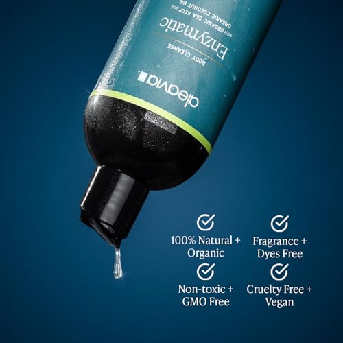 Aleavia Body Cleanse – Organic & All-Natural Prebiotic Body Wash – Fragrance-free and Sulfate-Free Enzymatic Body Cleanser – 16 Oz.