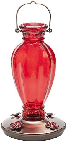 Perky Pet 8133-2 Daisy Vase Vintage Glass Hummingbird Feeder