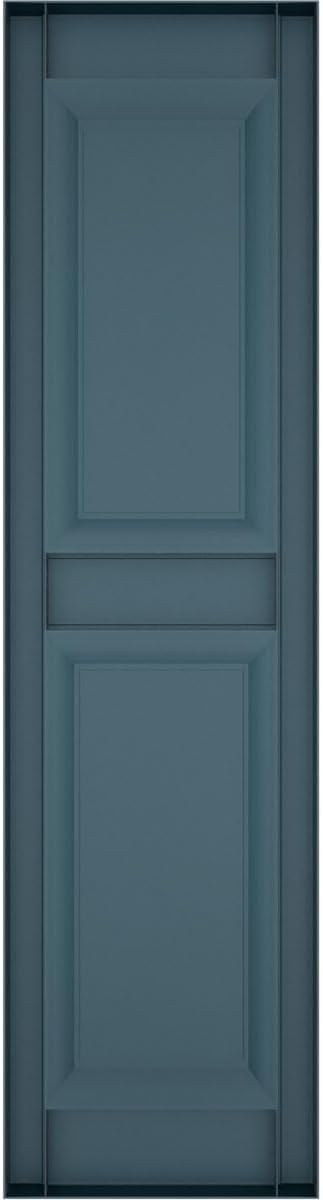 Mid America 00021247002 Standard Size Williamsburg Double Panel Vinyl Shutters, w/Installation Shutter-Lok's & Matching Screws (Per Pair), 002, 12"W x 47"H, Black