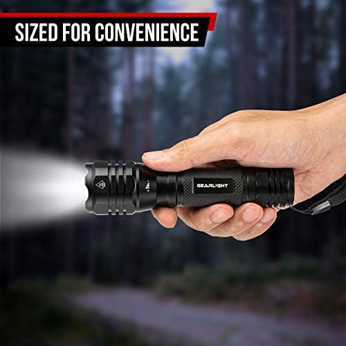 GearLight S1050 LED Flashlight High Lumens - for Camping, Hiking