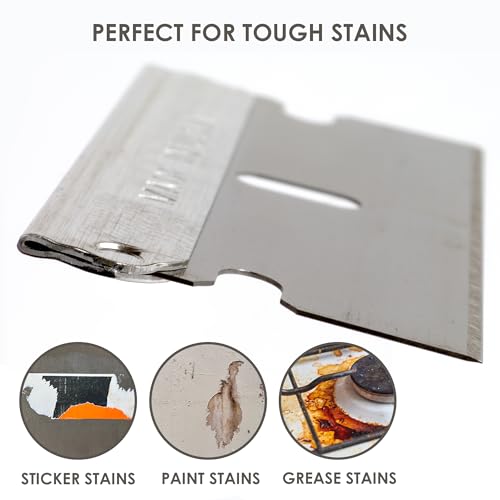 Single Edge Razor Blades, 100 Pack, Made in the USA, Industrial Razor Blades, Scraper Refills, Box Cutter, Paint Scraper