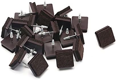 Furniture Felt Pads Nail-on Heavy Duty Felt Pad Chair Sliders Round Chair Leg Floor Protectors 1" Furniture Leg Protector 24 Pack