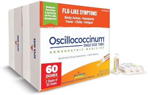 Boiron Oscillococcinum for Relief from Flu-Like Symptoms of Body Aches, Headache, Fever, Chills, and Fatigue - 30 Doses