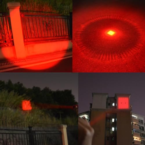 High Power 1 Mode Red LED Flashlight, Single Mode Red Flashlight, Red Light Flashlight Red Light Torch for Astronomy, Aviation, Night Observation