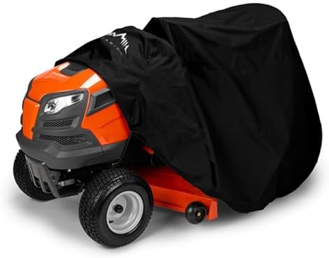 Himal Outdoors Riding Lawn Mower Cover, Heavy Duty 420D to 54" | Waterproof, Tractor Decks up, Windproof Buckles, Velcro Design, Turn Mower Cover