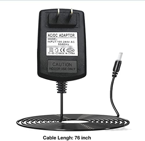 AC/DC Adapter Compatible with Arcade1Up 7478 7372 Dig Dug II Counter-Cade CounterCade Home Arcade 1UP Pac-ManPac PalPac-Man Cabinet DugDig 2