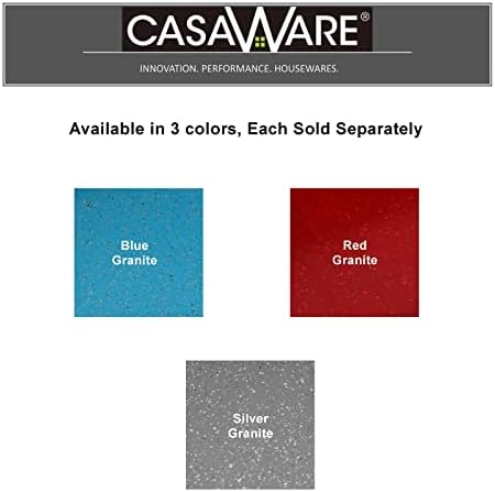 casaWare Jumbo Muffin Pan 6 Cup Ceramic Coated Non-Stick (Blue Granite)