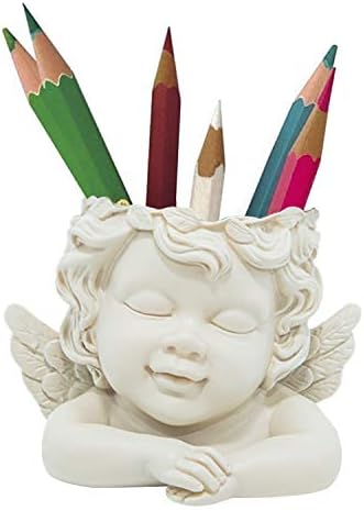 5.5 Inch Height Angel Statue Crafted Head Face Planter Pot
