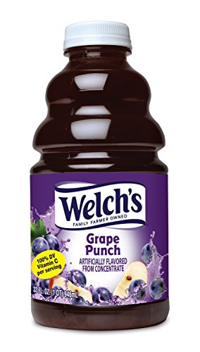 Welch's Juice Cocktail, No Preservatives, Concord Grape, 16 Ounce (Pack of 12)