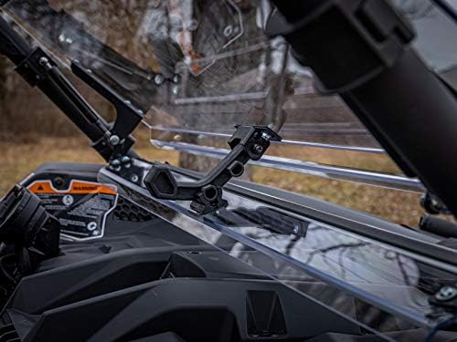 SuperATV Flip Windshield for Can Am Maverick X3 | 2017+ | 1/4" Polycarbonate Scratch-Resistant Windshield, Maverick X3 Models (See Fitment), Clear, USA Made