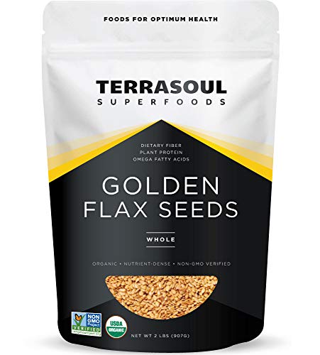 Terrasoul Superfoods Organic Golden Flax Seeds, 6 Lbs (3 Pack)