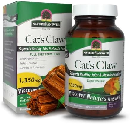 Nature's Answer Cat's Claw Inner Bark | Full Spectrum Herb | Supports Healthy Joint & Muscle Function | Gluten-Free