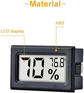 12 Pack Pgzsy Mini Small Digital Electronic Temperature Humidity Meters Gauge Indoor Thermometer Hygrometer LCD Display Fahrenheit (℉) for Humidors