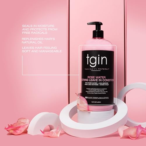 tgin Rose Water Smoothing Leave In Conditioner – Detangles & Defines Curls