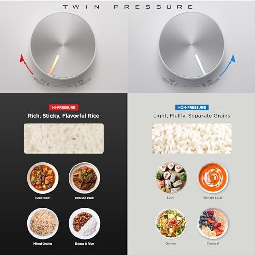 CUCKOO Twin Pressure Induction Rice Cooker, 20-Cup Cooked, CRP-LHTR1009FW