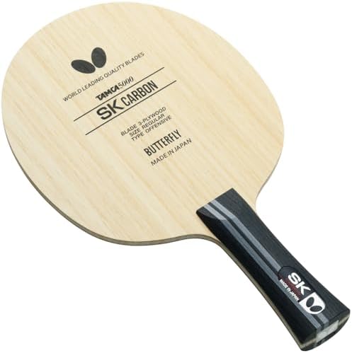 Butterfly SK Carbon Table Tennis Blade - TAMCA 5000 Carbon Fiber Blade - Professional Butterfly Table Tennis Blade - Available in FL and ST Shakehand Handle Styles - Made in Japan
