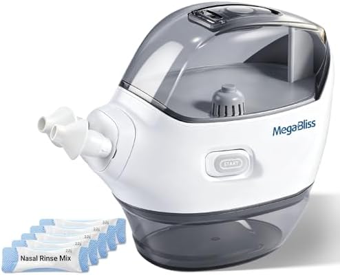 Nasal Irrigation System Nasal Irrigator Sinus Rinse Machine | Electric Nasal Cleaner for Congestion Relief | Sinus Rinse & Suction Dual-Powered