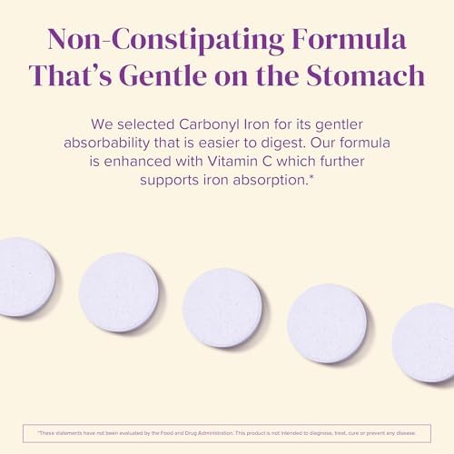 Barimelts Iron with Vitamin C, 90 Fast-Dissolving Tablets (1-Month Supply), Sugar-Free Bariatric Iron Supplement for Women, Natural Orange Flavor​