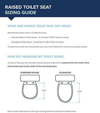 Drive Medical Raised Toilet Seat with Lock and Lid, 4 Inch | Raised Toilet Seat Includes Lock and Lid for Added Stability