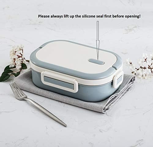 Lille Home Stainless Steel Lunch Box, 22oz Leakproof Bento Box for Adult