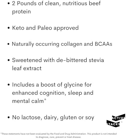 Beef Protein Powder, Chocolate - Dairy Free, 22g Protein, Just 4 Ingredients - Hydrolyzed Beef Isolate for Keto, Paleo & Carnivore Diets - 28 Servings