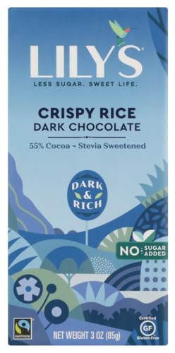 Lily'S Dark Chocolate With Stevia Crispy Rice 3 Oz (Pack of 12) - Pack Of 12