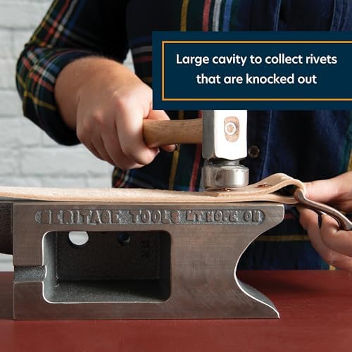 Weaver Leather Supply Harnessmaker’s Combination Small Anvil, Sturdy Steel Anvil Tools, Compact Leathercraft Tool for Tack Repair, Riveting