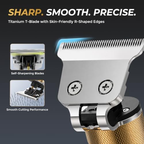 Ufree Beard Trimmer for Men, T-Blade Hair Trimmer, Zero Gap Edger Clippers