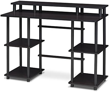 Furinno Turn-N-Tube Computer Desk, French Oak Grey/Black