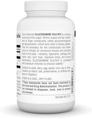 Source Naturals Glucosamine Sulfate, 8 oz Powder | Sodium-Free Powder For Joint Support*