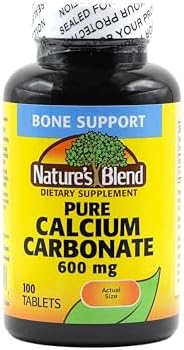 Nature's Blend Pure Calcium Carbonate 600 mg 100 Tabs (1684)