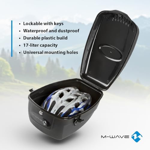 M-Wave Unisex's Amsterdam Bicycle Top Case-Black, Large | bike-panniers-and-rack-trunks