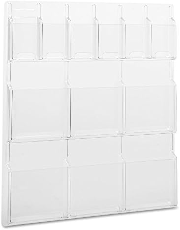 SAFCO PRODUCTS / SAF5606CL / Combination Magazine/Pamphlet Display Rack, 12 Pockets, 30w x 2d x 34-3/4h / Sold as 1 EA