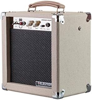 Monoprice 1x8 Guitar Combo Tube Amplifier with Celestion Super 8 Inch Speaker - Tan / Beige 5-Watt, 12AX7 Preamp