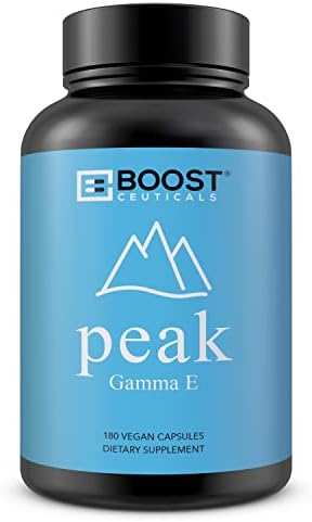 Gamma E Vitamin E Supplement 180mg Mixed Tocopherols - 180 Vegan Capsules | Antioxidant for Heart and Inflammation Support, Non-GMO, Gluten Free