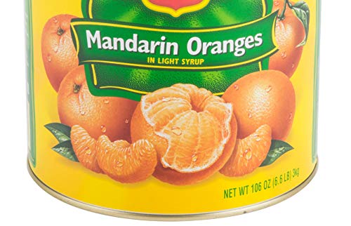 Whole Mandarin Orange Segments #10 Can in Light Syrup 6 Pack Large Cans