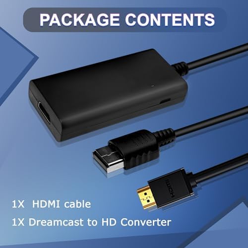 HD Cable for Dreamcast Console, Sega Dreamcast HD Converter, HD Link Cable for Sega Dreamcast [Sega DC]
