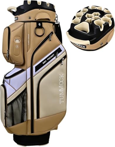 Golf Cart Bag, 14-Way Top Divider with Multiple Storage Pockets, Lightweight & Durable Golf Bag for Men, Cart-Friendly Design