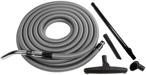 Cen-Tec Systems 94346 50 Ft. Vacuum Hose with Accessory Set Silver