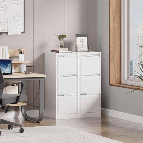 3 Drawer File Cabinet with Lock, Filing Cabinets for Home Office | Metal Vertical File Cabinets